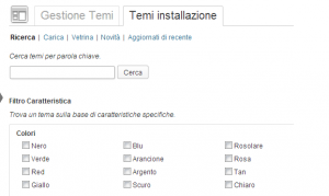 wordpress installazione tema