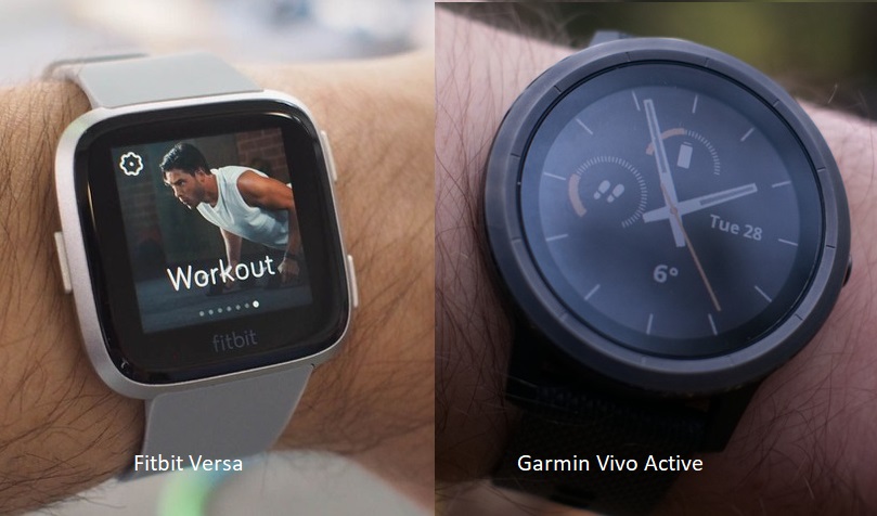 Fitbit Versa contro Garmin Vivo active 